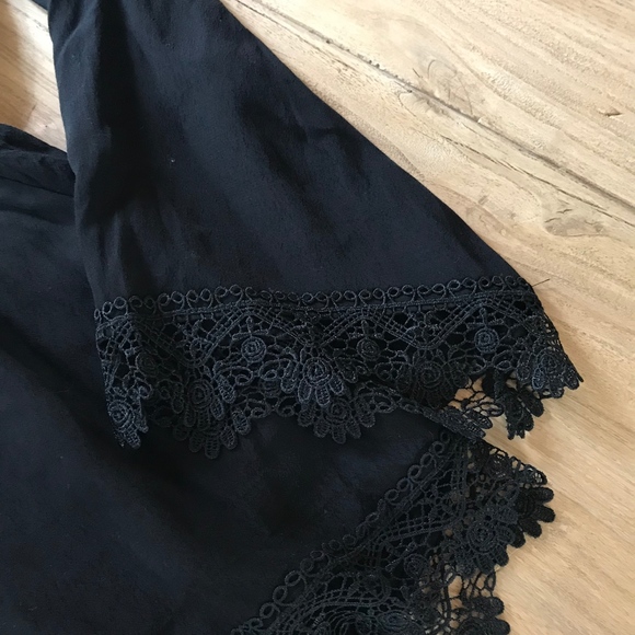 Maddy M Crochet Trim Romper Black - Picture 5 of 7